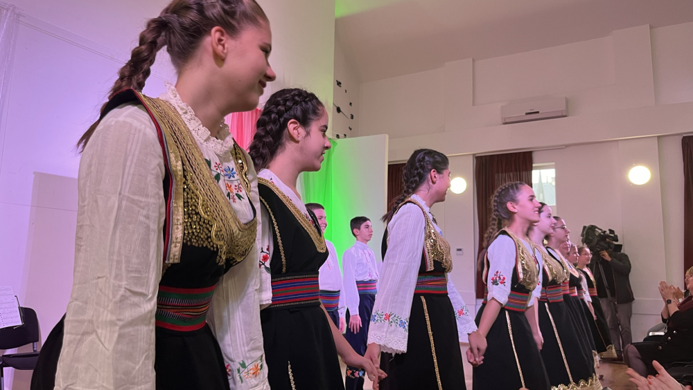 Students in Budapest perform a traditional dance