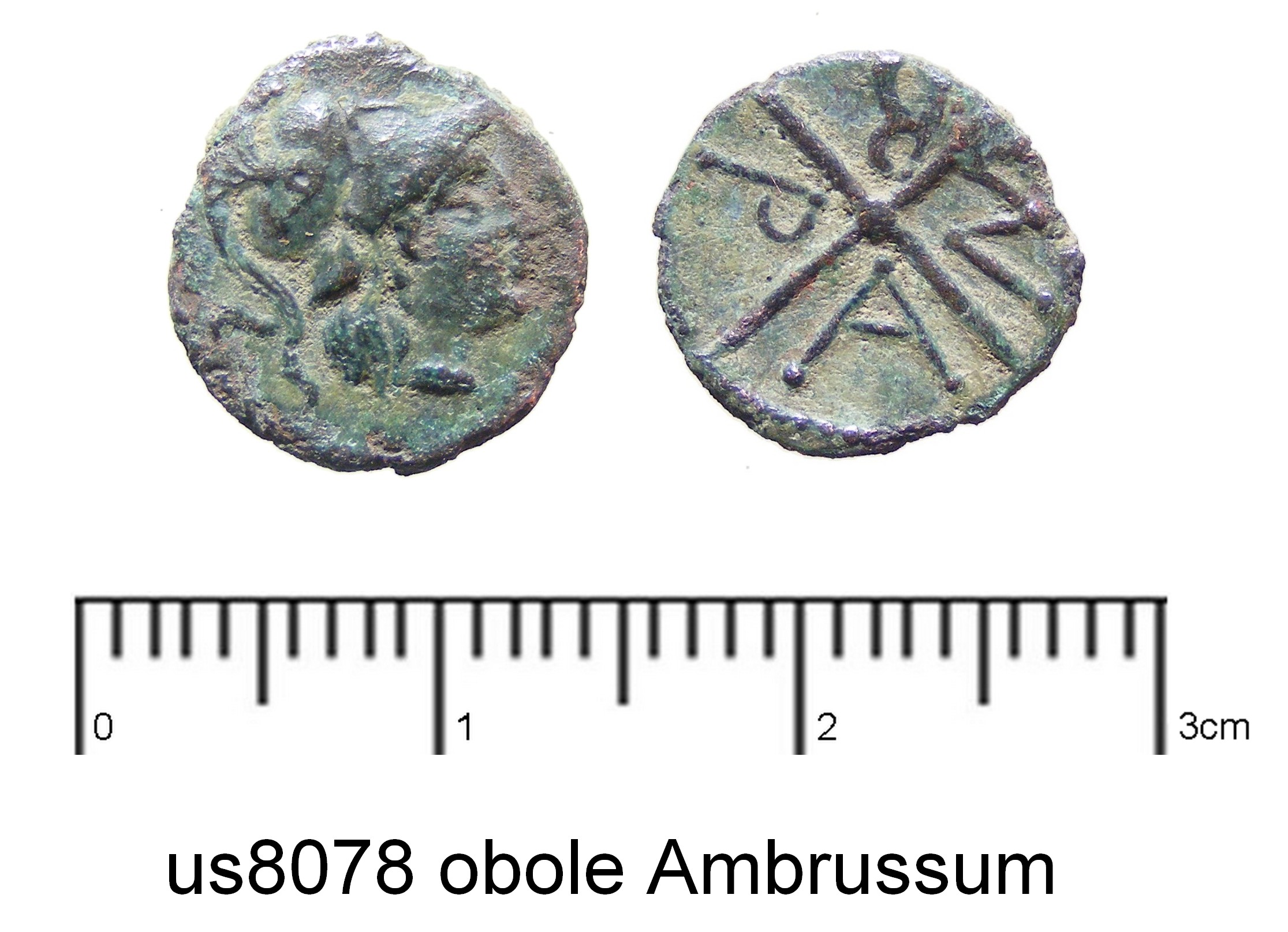 Monnaie gauloise gravée AMBP