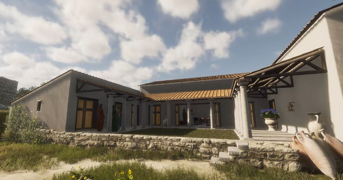 Restitution 3D d'une des maisons romaines d'Ambrussum