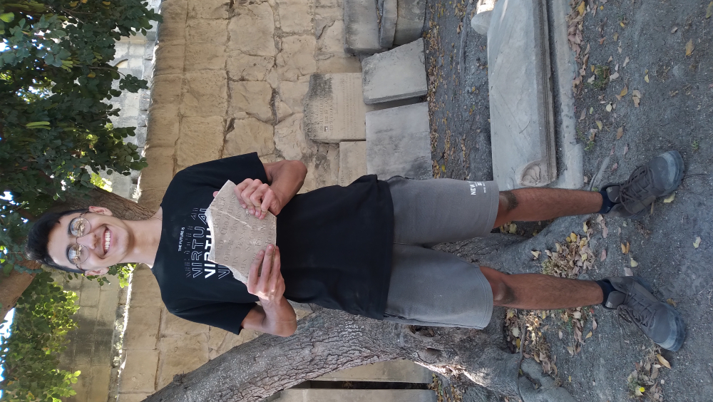 Last finding in July 2021. A piece of the broken marble slab, containing some names of sailors died of cholera. 