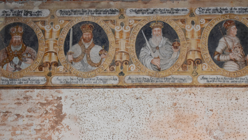 Albrecht II, King of the Romans (German) - son of the German Emperor Karel IV Lucembursky (great enthusiast of Bohemia and Pregue), great-grandson of the grearest Polish king Kazimierz Wielki, half-brodher of Vaclav IV Lucembursky-King of Bohemia (history of Silesia in one portrait)