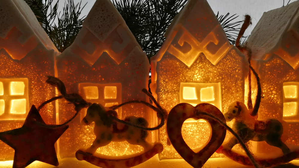 My Christmas with Sugar Houses and Sugar Toys. 