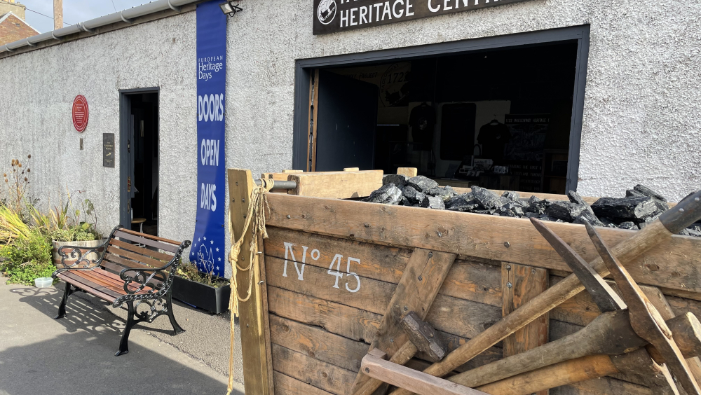 Euopean Heritage Day Banner at Waggonway Museum
