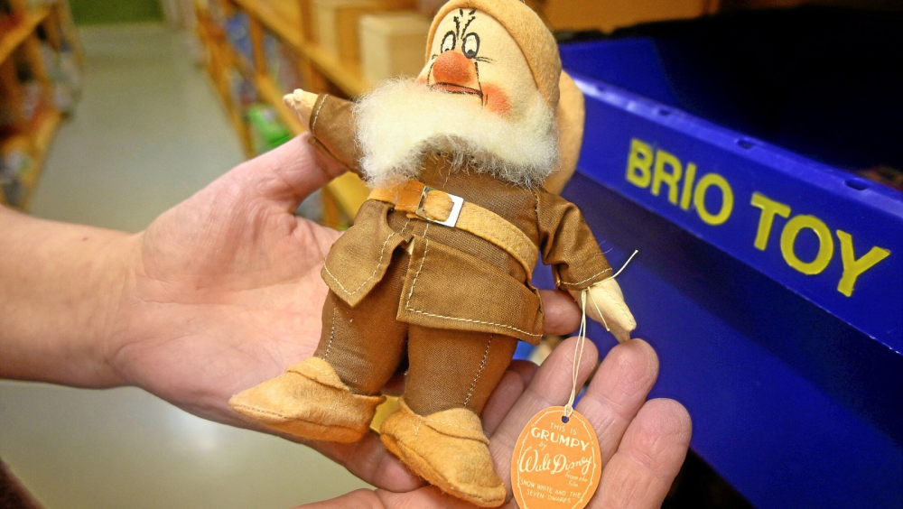 Hidden treasures in the archiv. Here dwarf Grumpy one of the dolls from Snow White and the Seven Dwarfs in original design by Walt Disney.  