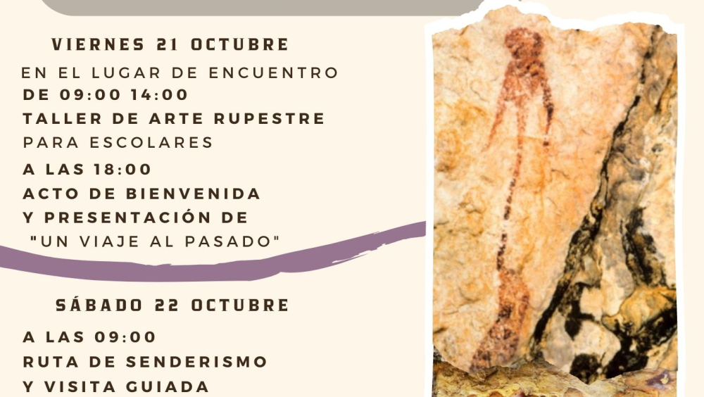 Cartel jornadas de arte rupestre Santiago_Pontones