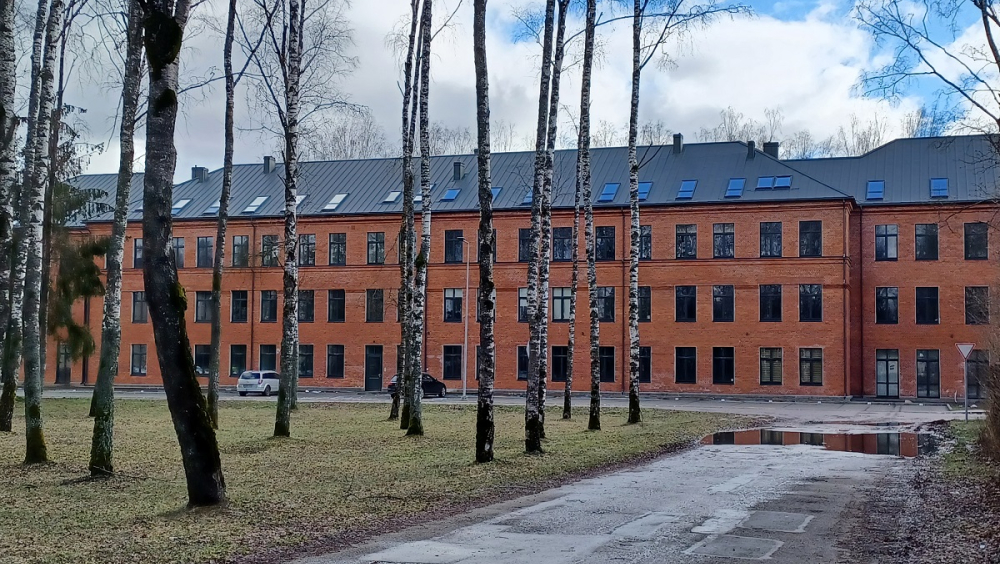Newly renovated barrack will serve as an apartment building.