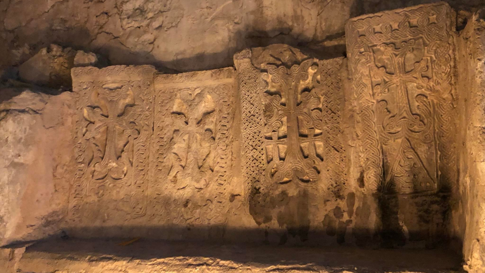 Inside Dadivank Monastery.