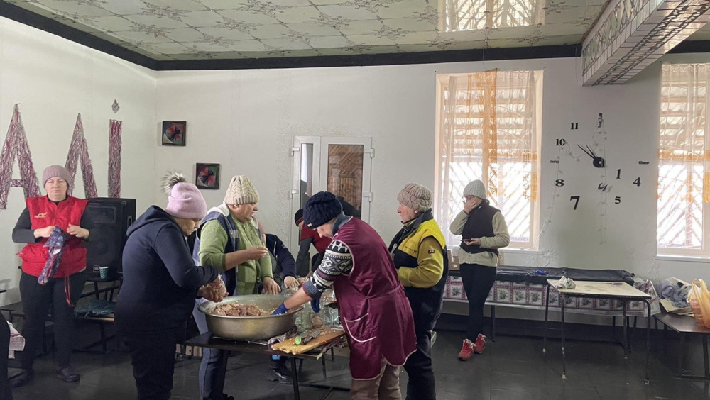 The Resilient Women of the village prepare food supplies