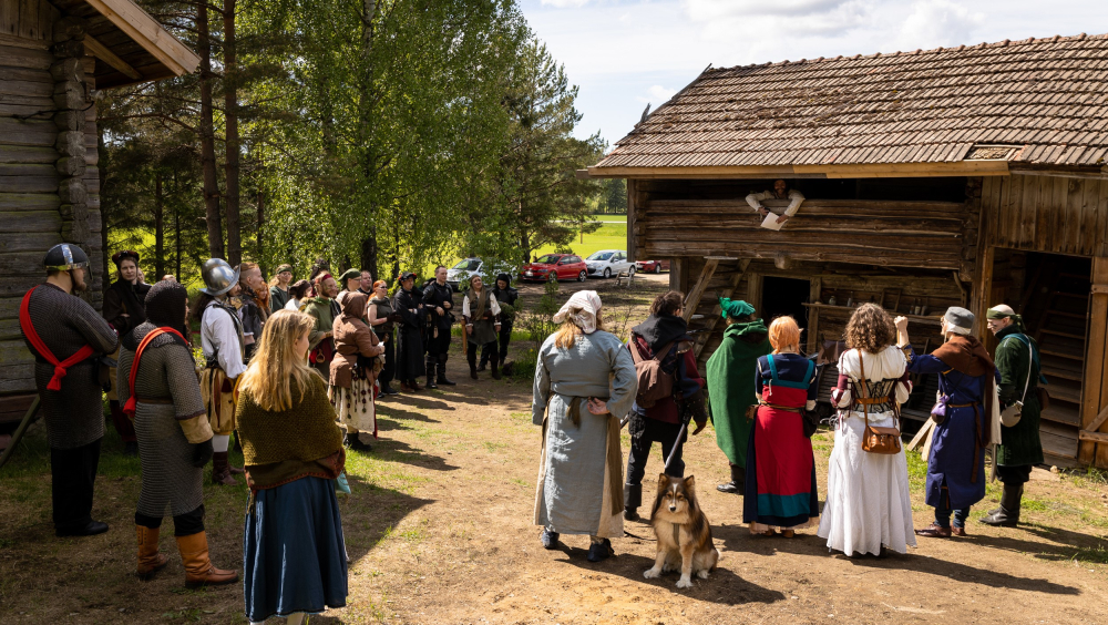 Larp happening in front of the loftbod
