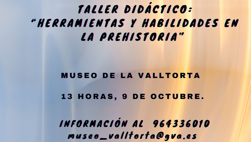 Cartel del taller didáctico del Museo de La Valltorta.