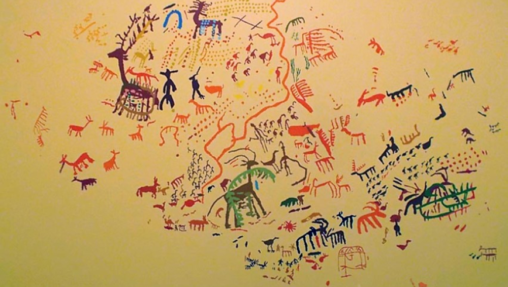 Calco de las pinturas del Tajo de las Figuras