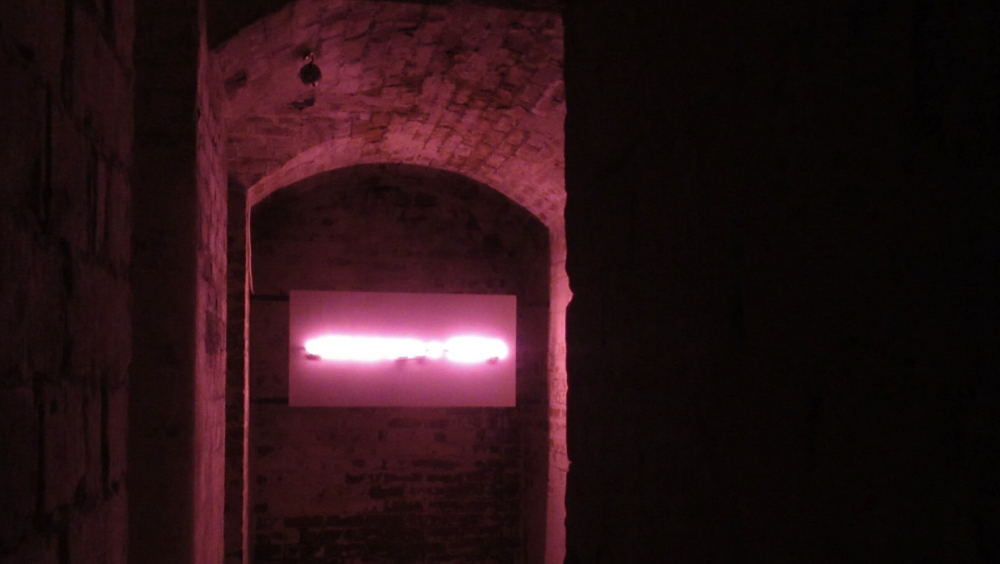 An art installation - Breathe - by award winning artist Mary Sullivan in the underground tunnels at Lonehort Battery.