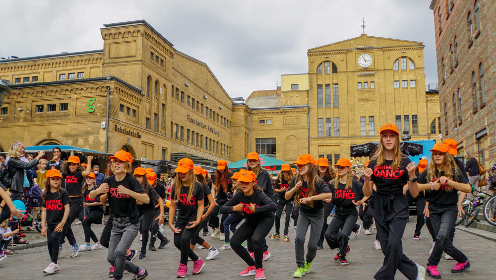 ERIH Work it OUT European dance event, kids dancing at the Cultural Brewery in Berlin 