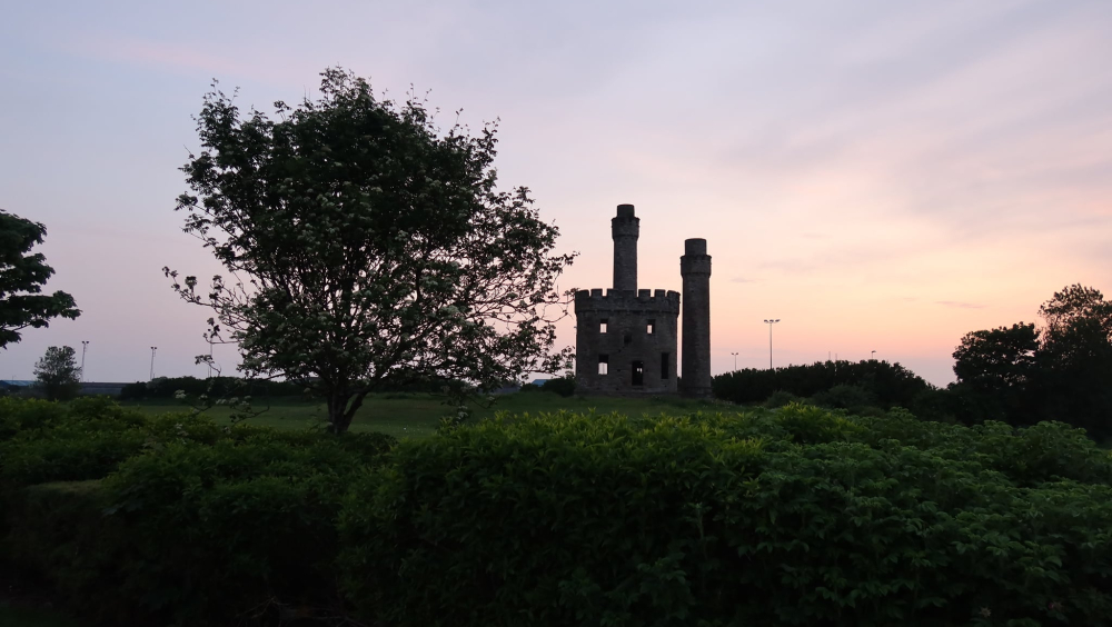 Jane Pit today: engine house and two chimneys