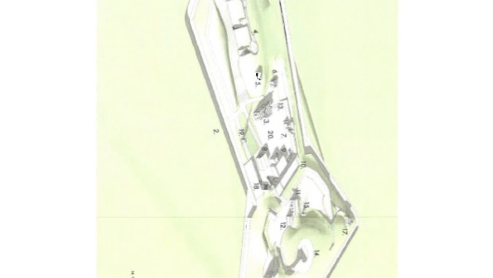 A site plan of Lonehort Battery