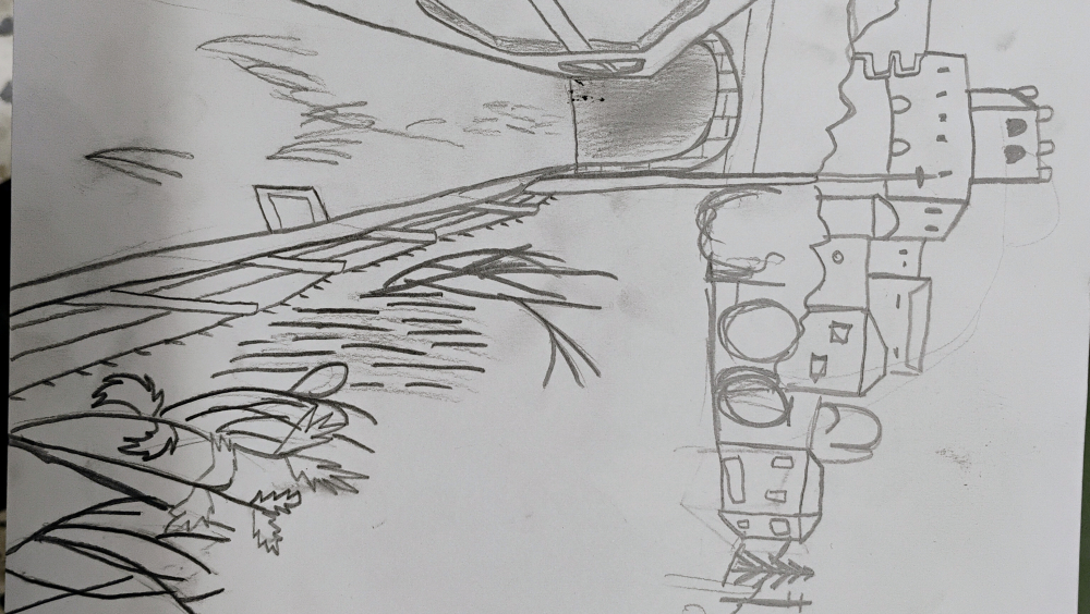 Disegno dal vero a matita di alunno II C