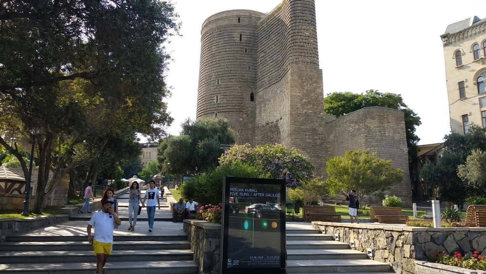 Maiden Tower at sunset (Baku, Azerbaijan)