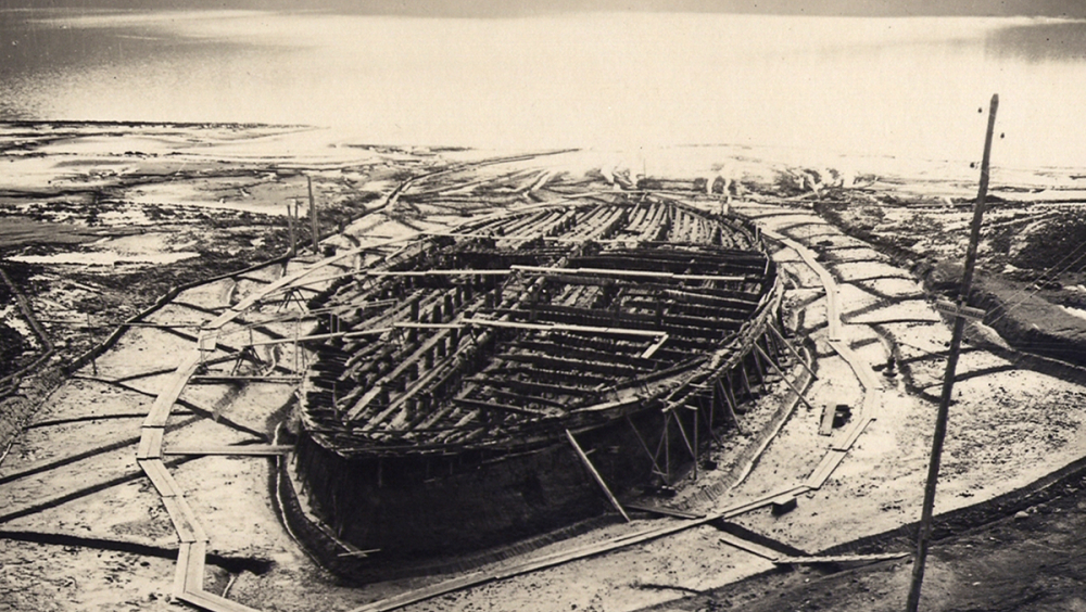 The recovery from the bottom of the lake of one of Caligula's ships in the 1930s.