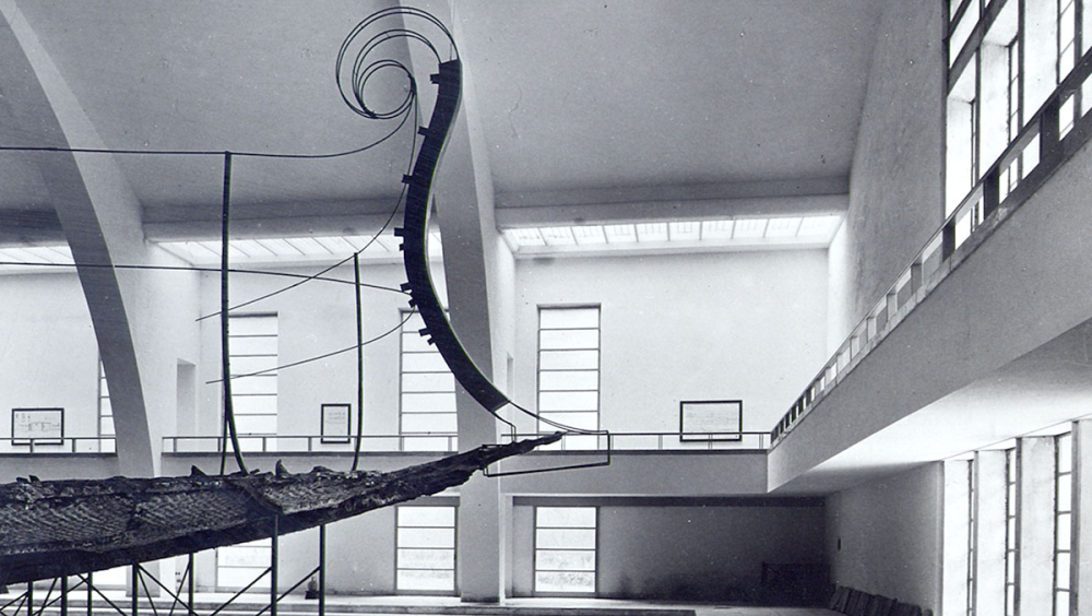 One of Caligula's two ships housed inside the rationalist Museum designed by Morpurgo