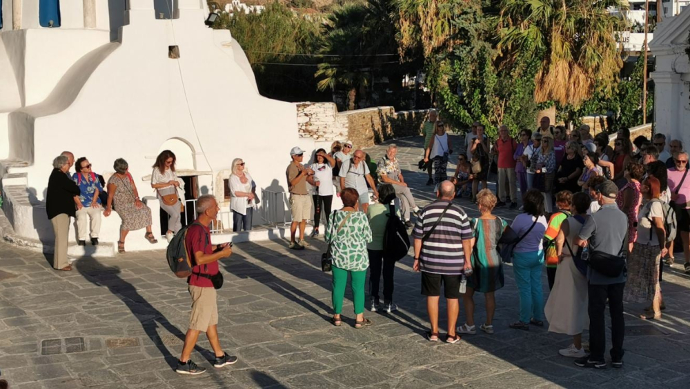 The church of Agia Aikaterini, build atop the ancient temple of Apollo