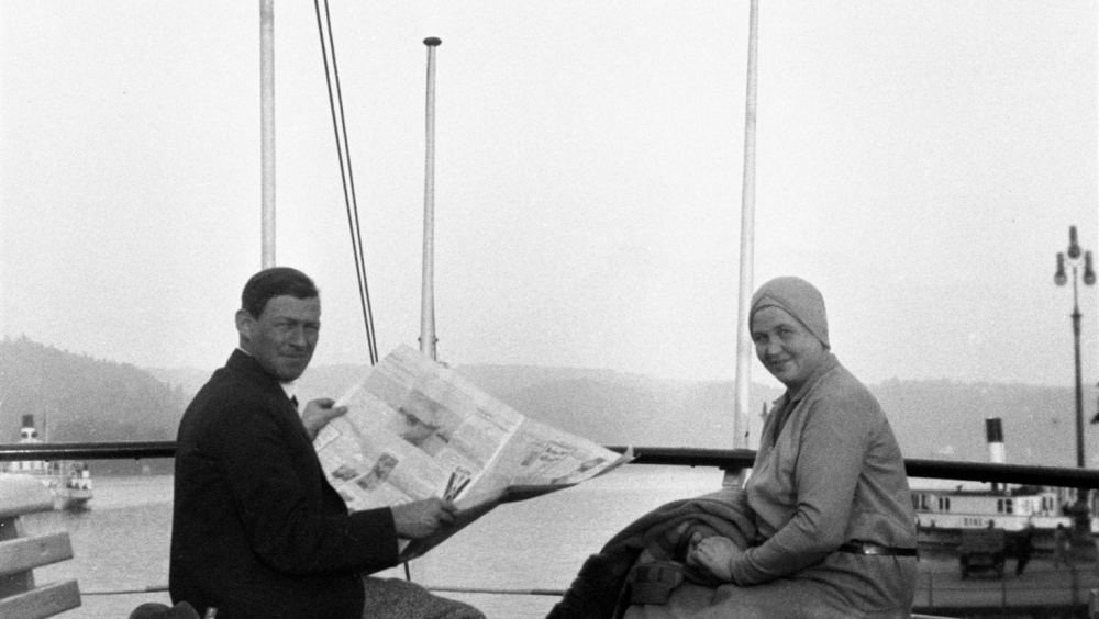 Aino and Alvar Aalto in Switzerland in 1928.