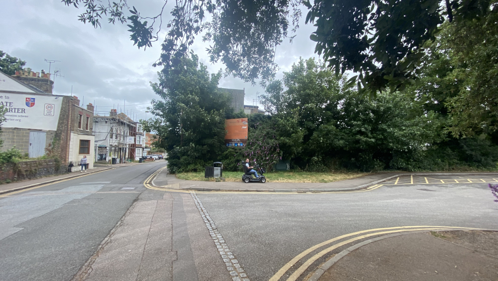 Entrance to the Ramsgate Historic Quarter. The community garden will be picture right