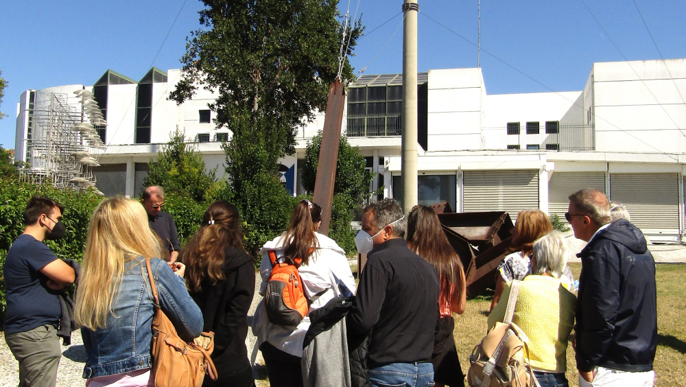 Footage of museum guide in front of the 88th concealment of Dimitris Alitheinos