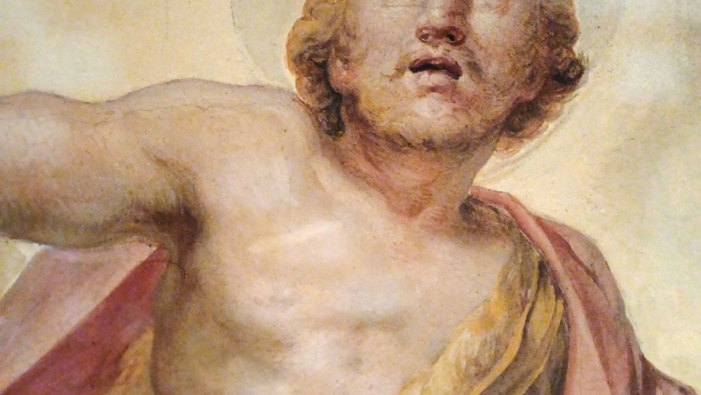 Detail of Saint John the Baptist by Miguel Parra in the Presbytery of the Parish Church.