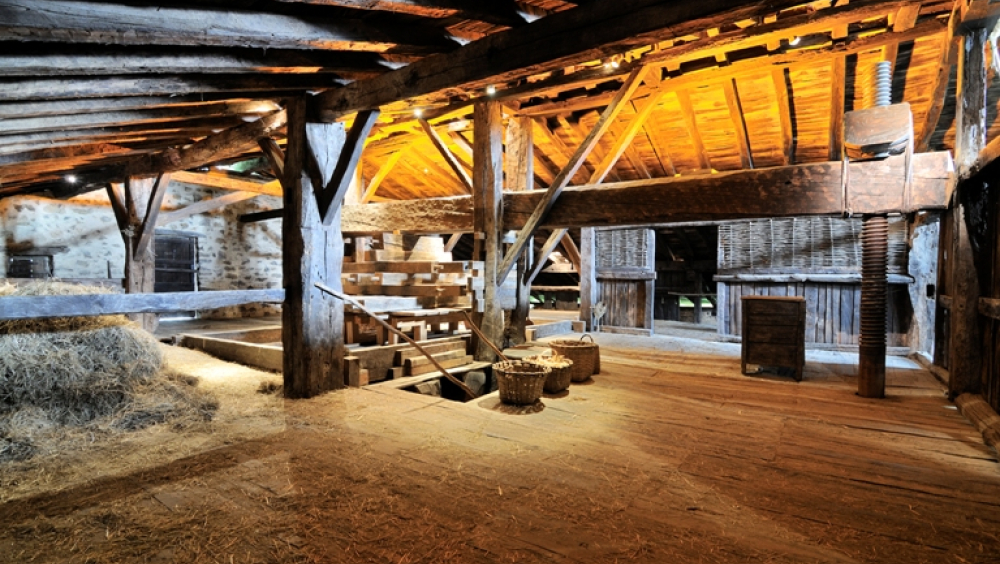 PART OF THE ARQUITECTURE OF IGARTUBEITI FARMHOUSE, THE CIDER PRESS