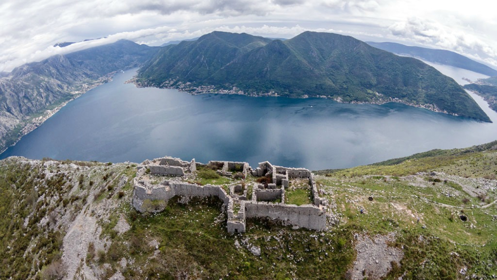 Fortress above Perast, Bay of Kotor, unfortunately abandoned.