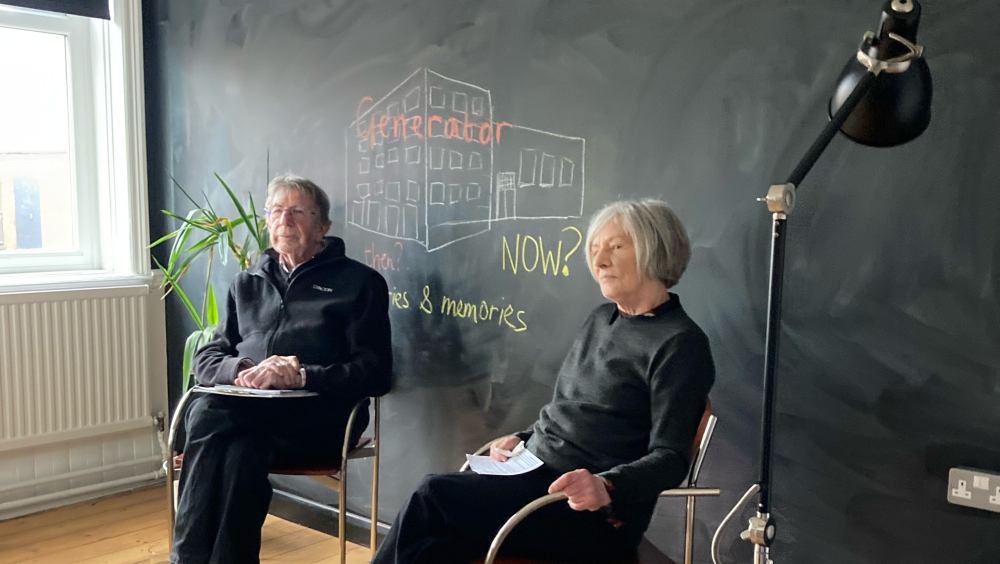 Dr Jill Vincent interviewing Peter Wheeler - Ex Head of Fine Art, Loughborough Uni