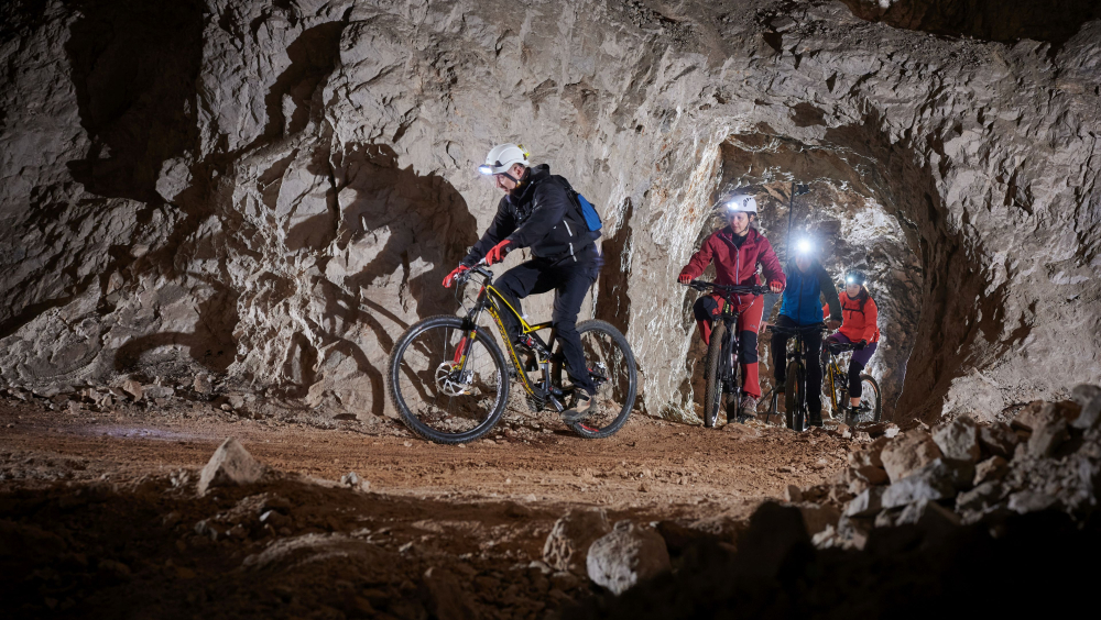 Underground bike tour