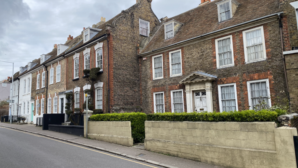Priest's house and Dutch gable row of cottages in Ramsgate Historic Quarter