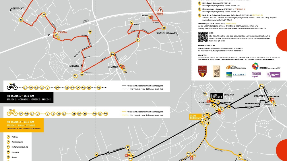 Fietstocht met 3 lussen