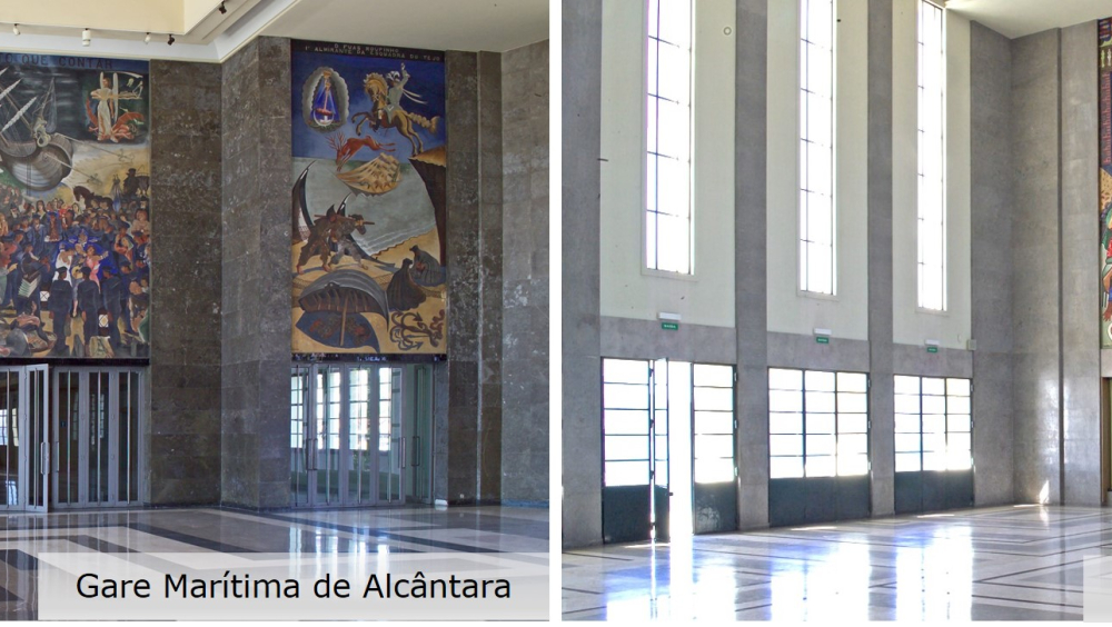 Visita Virtual aos painéis de Almada Negreiros nas Gares Marítimas de Alcântara e Rocha Conde de Óbidos