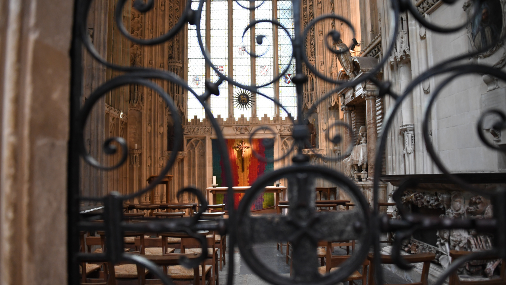 The interior of Our Lady Martyrdom chapel at Canterbury Cathedral.