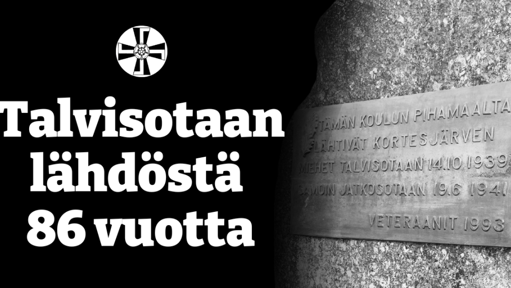 Talvisotaan lähdöstä 86 vuotta