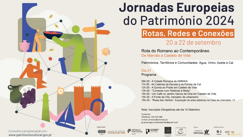 Rota do Romano ao contemporâneo. Património, Territórios e Comunidades: Água, Vinho, Azeite e Cal