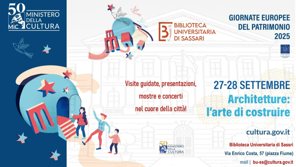 GEP - Giornate Europee del Patrimonio alla Biblioteca Universitaria di Sassari