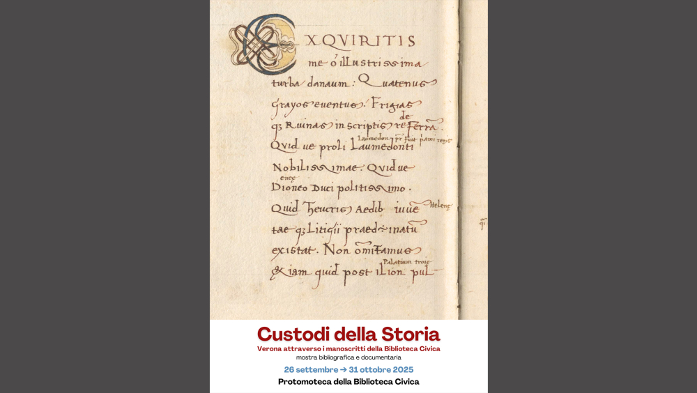 GEP 2025 | Mostra bibliografica e documentaria “Custodi della Storia. Verona attraverso i manoscritti della Biblioteca Civica”