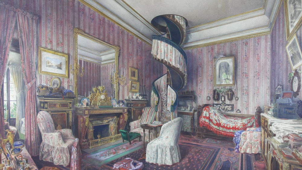 Architettura d’interni nella collezione di acquerelli di Mario Praz