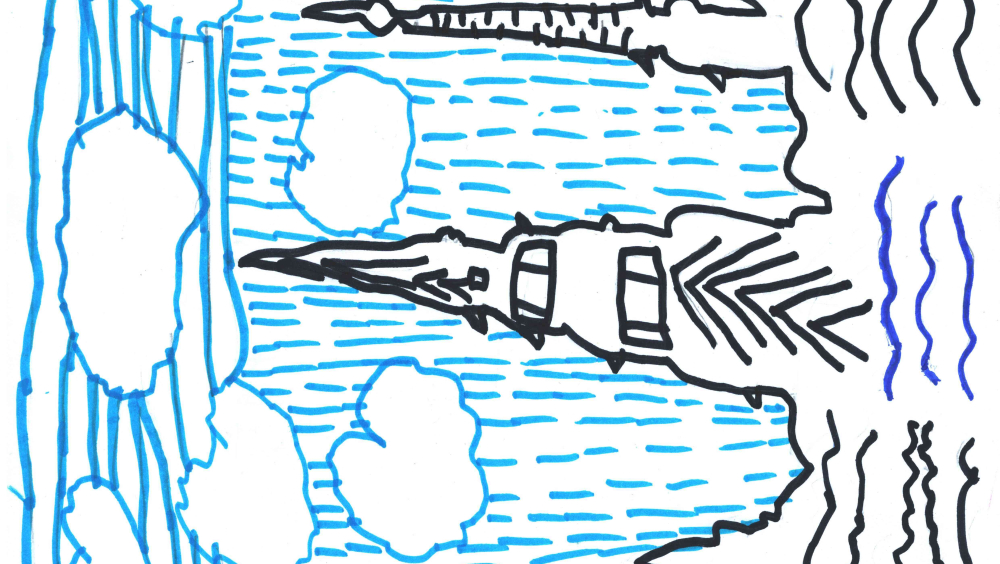 A drawn city of Latvia.