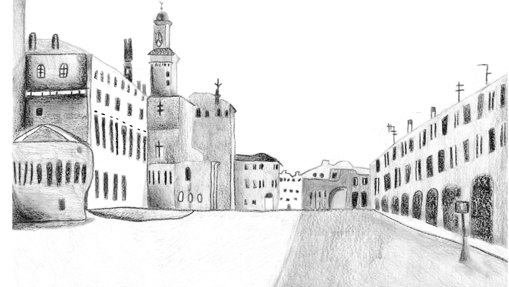 Drawing of Piazza dei Martiri