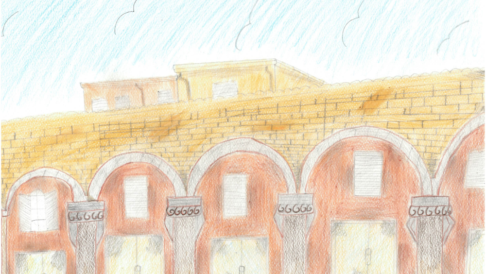 Drawing of Portico del Grano
