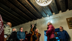Picture Excursion following historical beamed ceilings in Tallinn. Photo: Aron Urb, 2023.