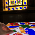 Iglesia Jesuitas Valencia, stained glass light table - EHD Story, Spain (credit, Arae Patrimonio)