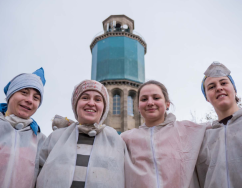 Volunteers cleaning the Zauhlovačka tower - EHD Story, Czech Republic (credit, Miroslav Prousek and AvantgArt, z. s.)