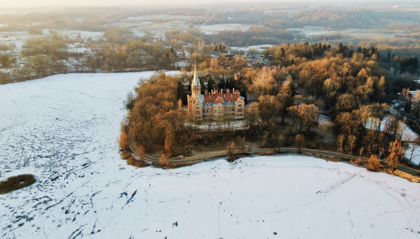 Panorama of Lentvaris Palace and Park