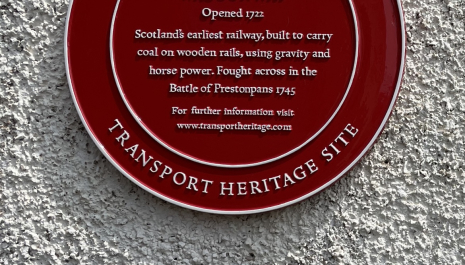 1722 Waggonway Red Wheel Plaque