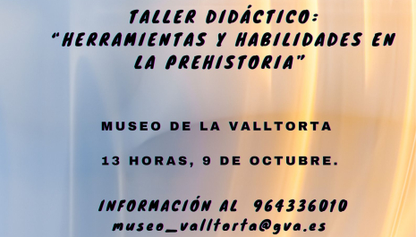 Cartel del taller didáctico del Museo de La Valltorta.